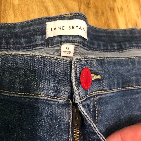 Lane Bryant Blue Jean Shorts with Rainbow Detail - Picture 5 of 10